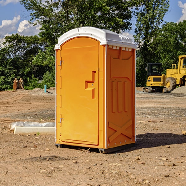 how often are the porta potties cleaned and serviced during a rental period in Grand Detour